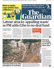 The Guardian () Newspaper Front Page for 1 August 2019