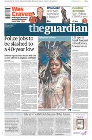 The Guardian () Newspaper Front Page for 1 September 2015