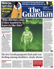 The Guardian () Newspaper Front Page for 1 September 2021