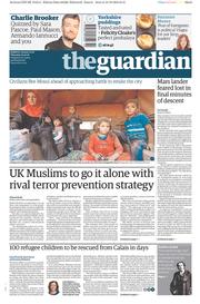 The Guardian () Newspaper Front Page for 20 October 2016