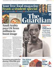 The Guardian () Newspaper Front Page for 20 October 2018