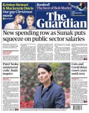 The Guardian () Newspaper Front Page for 20 November 2020