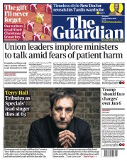 The Guardian () Newspaper Front Page for 20 December 2022