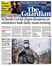 The Guardian () Newspaper Front Page for 20 January 2021