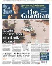 The Guardian () Newspaper Front Page for 20 March 2019