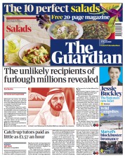 The Guardian () Newspaper Front Page for 20 March 2021