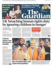 The Guardian () Newspaper Front Page for 20 May 2019