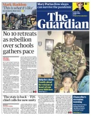 The Guardian () Newspaper Front Page for 20 May 2020
