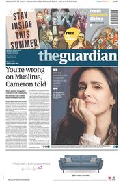 The Guardian () Newspaper Front Page for 20 June 2015