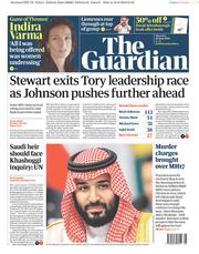 The Guardian () Newspaper Front Page for 20 June 2019