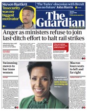 The Guardian () Newspaper Front Page for 20 June 2022