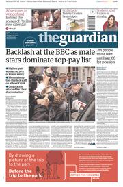 The Guardian () Newspaper Front Page for 20 July 2017