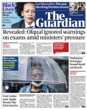The Guardian () Newspaper Front Page for 20 August 2020