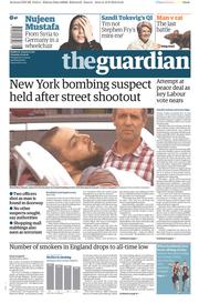 The Guardian () Newspaper Front Page for 20 September 2016