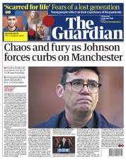 The Guardian () Newspaper Front Page for 21 October 2020
