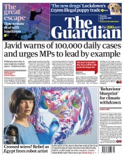 The Guardian () Newspaper Front Page for 21 October 2021