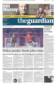 The Guardian () Newspaper Front Page for 21 November 2014