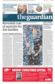 The Guardian () Newspaper Front Page for 21 November 2016