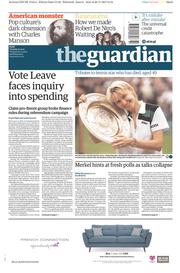 The Guardian () Newspaper Front Page for 21 November 2017
