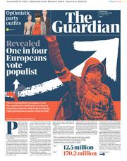 The Guardian () Newspaper Front Page for 21 November 2018