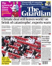 The Guardian () Newspaper Front Page for 21 November 2022