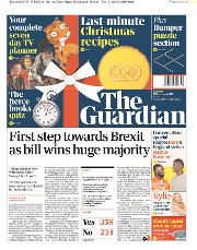 The Guardian () Newspaper Front Page for 21 December 2019
