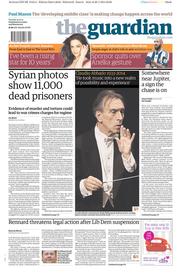 The Guardian () Newspaper Front Page for 21 January 2014