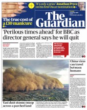 The Guardian () Newspaper Front Page for 21 January 2020