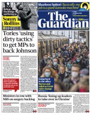 The Guardian () Newspaper Front Page for 21 January 2022