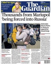 The Guardian () Newspaper Front Page for 21 March 2022