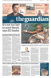 The Guardian () Newspaper Front Page for 21 April 2017