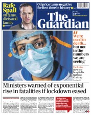 The Guardian () Newspaper Front Page for 21 April 2020
