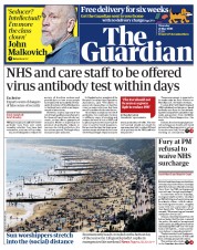 The Guardian () Newspaper Front Page for 21 May 2020