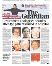 The Guardian () Newspaper Front Page for 21 June 2018