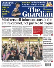 The Guardian () Newspaper Front Page for 21 June 2021