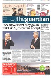 The Guardian () Newspaper Front Page for 21 July 2017