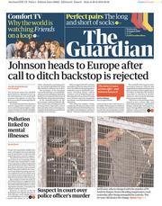 The Guardian () Newspaper Front Page for 21 August 2019