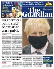 The Guardian () Newspaper Front Page for 21 September 2020