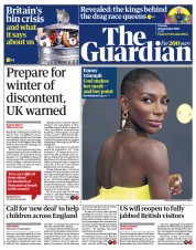The Guardian () Newspaper Front Page for 21 September 2021