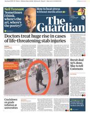 The Guardian () Newspaper Front Page for 22 October 2018