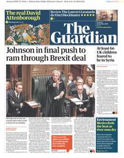 The Guardian () Newspaper Front Page for 22 October 2019