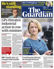 The Guardian () Newspaper Front Page for 22 October 2021