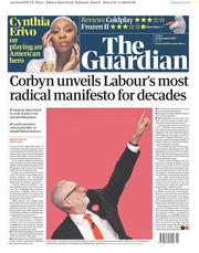 The Guardian () Newspaper Front Page for 22 November 2019