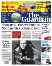 The Guardian () Newspaper Front Page for 22 January 2022