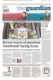 The Guardian () Newspaper Front Page for 22 April 2014