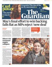 The Guardian () Newspaper Front Page for 22 May 2019