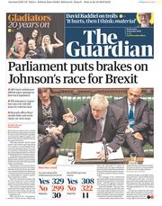 The Guardian () Newspaper Front Page for 23 October 2019