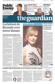 The Guardian () Newspaper Front Page for 23 November 2015
