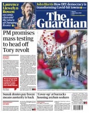 The Guardian () Newspaper Front Page for 23 November 2020