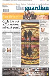The Guardian () Newspaper Front Page for 23 December 2013